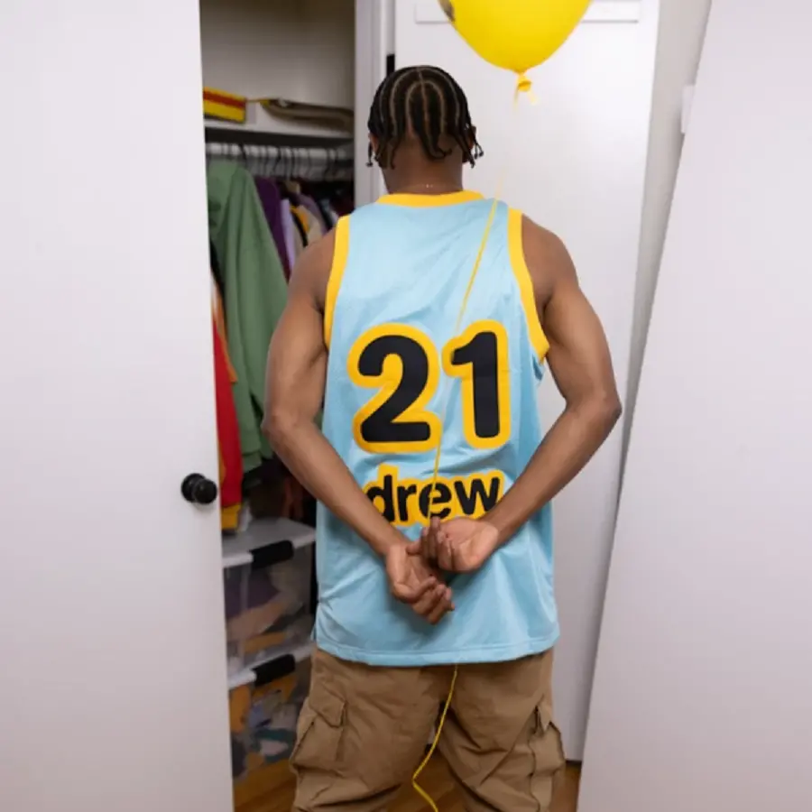 Áo Drew House Mesh Joy Basketball Jersey Sea Blue - Ảnh 5