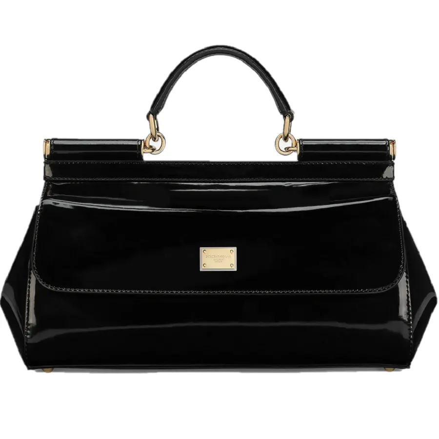 Túi Dolce & Gabbana Medium Polished Calfskin Sicily Bag 'Black' BB7117A103780999