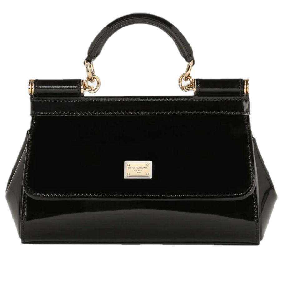 Túi Dolce & Gabbana Small Polished Calfskin Sicily Bag 'Black' BB7116A103780999