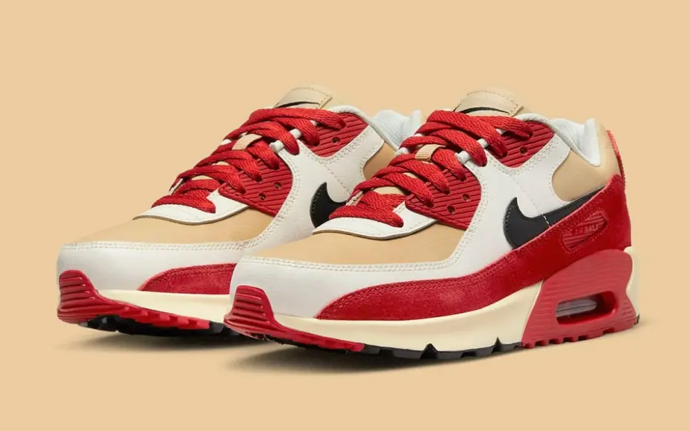 Alternative view of Giày Nike Air Max 90 Leather 'Sesame Red Clay' CD6864-200