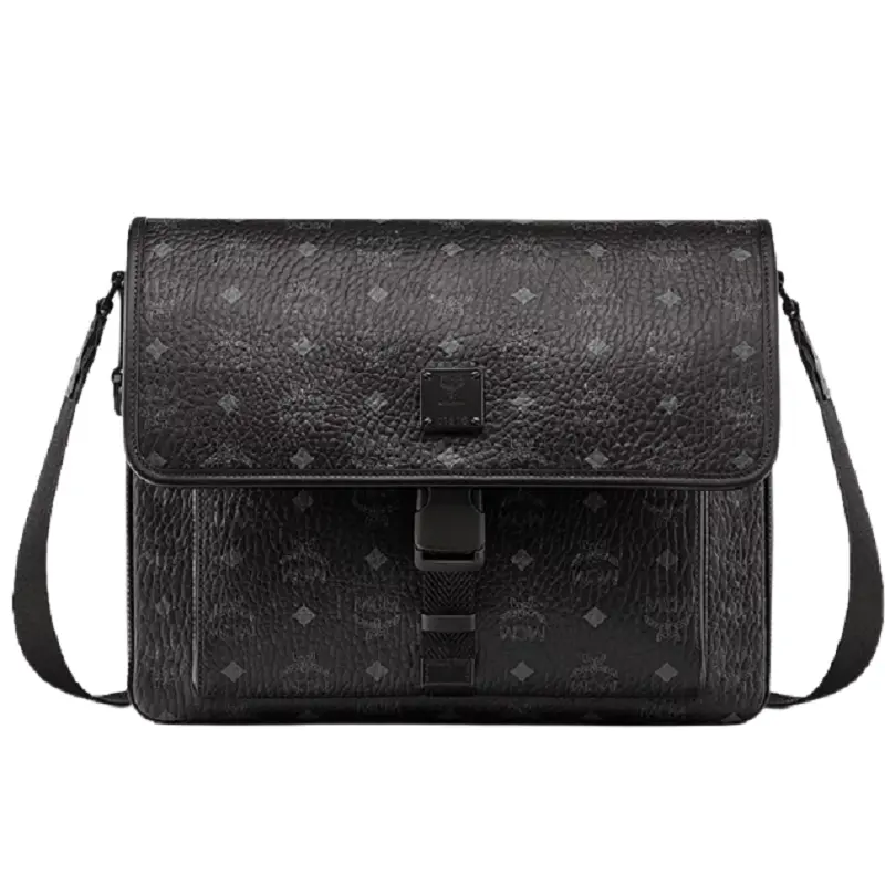 Túi MCM Klassik Messenger in Visetos 'Black' MMMCAKK02BK001