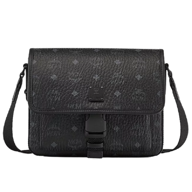 Túi MCM Klassik Messenger in Visetos 'Black' MMMCAKK01BK001