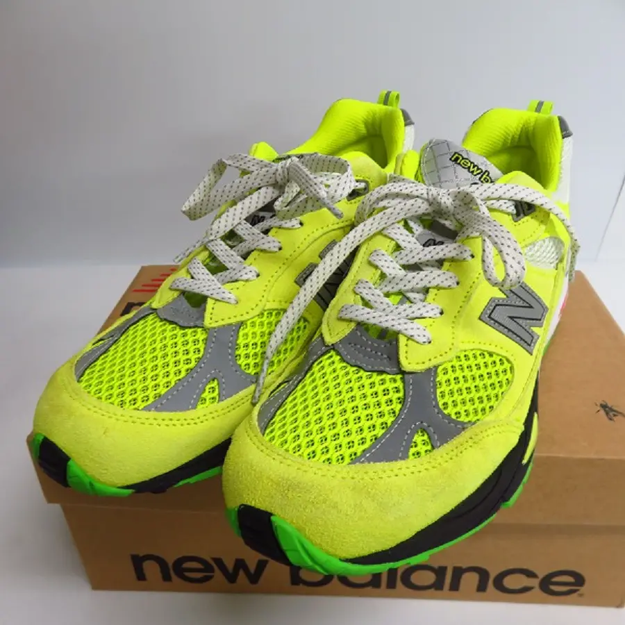 Giày New Balance Aries x 991 ‘Neon Yellow’ M991AFL - Ảnh 4