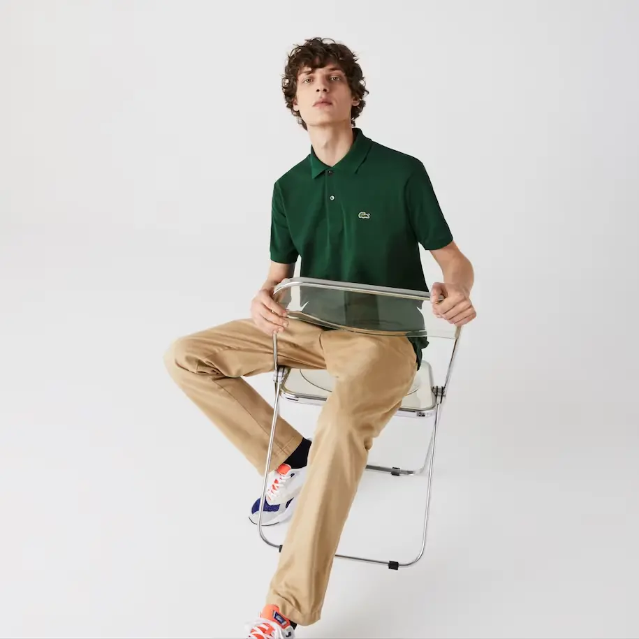 Áo Lacoste Men's Classic Fit L1212 Polo 'Green' L1212-132 - Ảnh 4