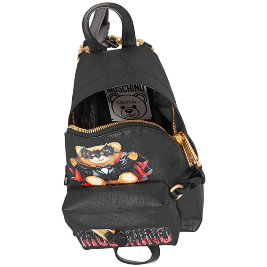Balo Moschino Teddy Bear Print Mini ‘Black’ A-7637-8210-1555 - Ảnh 3
