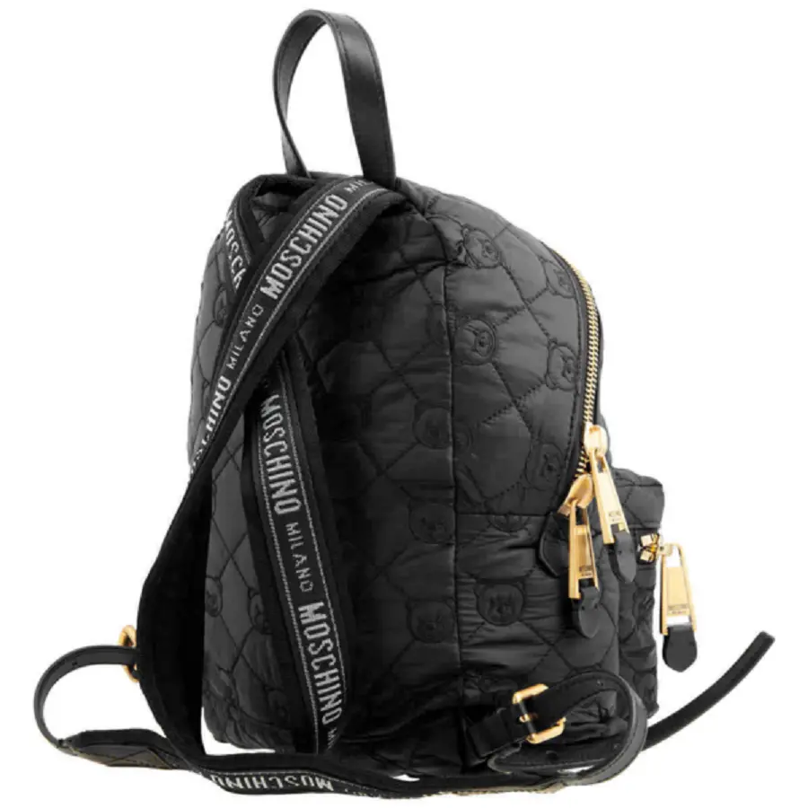 Balo Moschino Teddy Bear Motif ‘Black’ B-7621-8208-1555 - Ảnh 3