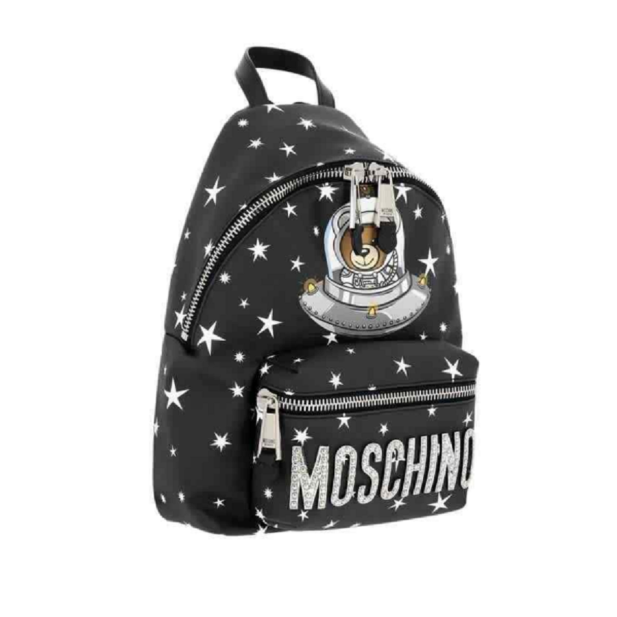 Balo Moschino Space Teddy Bear ‘Black’ A-7641-8210-1555 - Ảnh 2