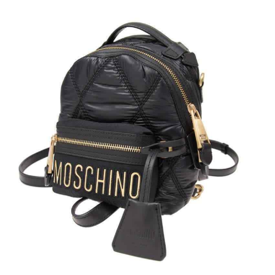 Balo Moschino Quilted Logo ‘Black’ B-7606-8207-1555 - Ảnh 2