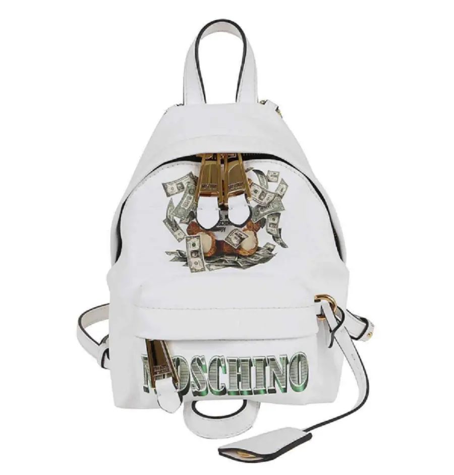 Balo Moschino Dollar Teddy Bear ‘White’ A-7637-8210-3001
