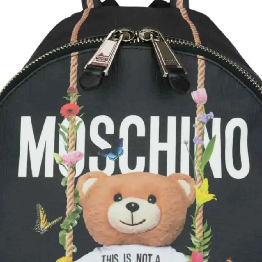Balo Moschino Teddy Bear Faux ‘Black’ A-7636-8210-2555 - Ảnh 3