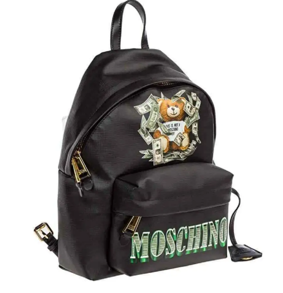 Alternative view of Balo Moschino Dollar Teddy Bear Faux ‘Black’ A-7636-8210-3555