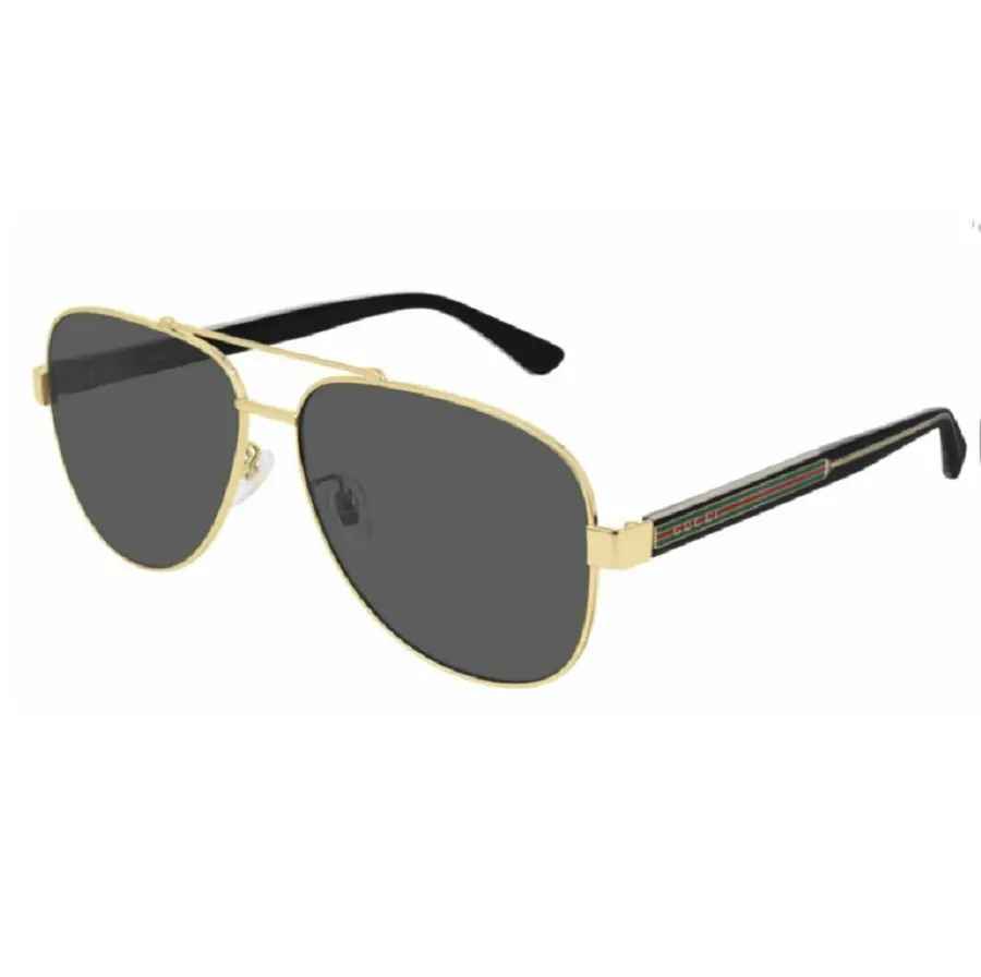 Kính Gucci Grey Aviator ‘Gold Black’ GG0528S-006-63 - Ảnh 3