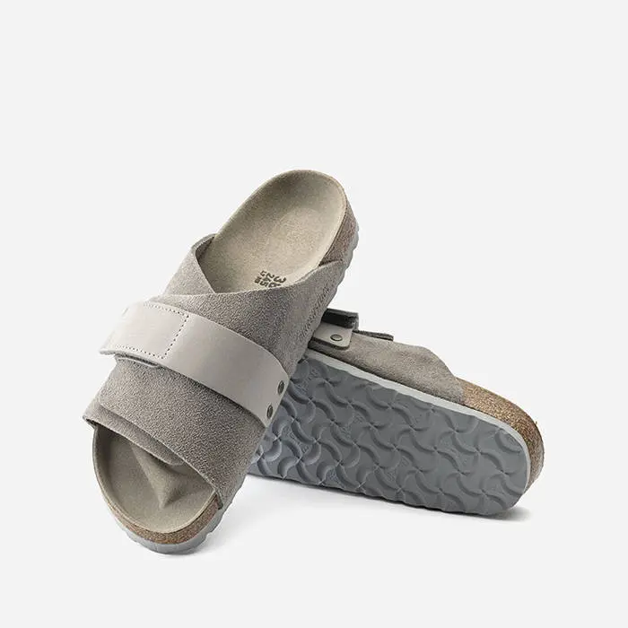 Dép Birkenstock Kyoto Suede 'Stone Coin' 1020737 - Ảnh 5