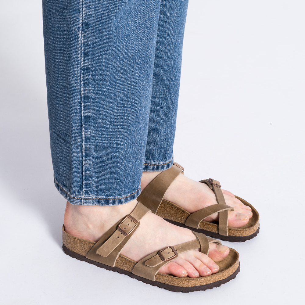 Dép Birkenstock Mayari Oiled Leather 'Tobacco Brown' 1011433 - Ảnh 4