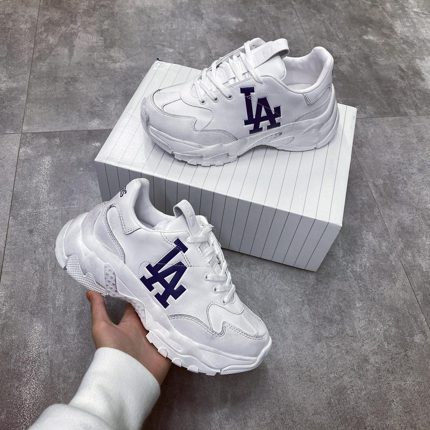 Giày MLB Bigball Chunky Vintage LA Dodgers 'White' 32SHC7011-07W - Ảnh 2