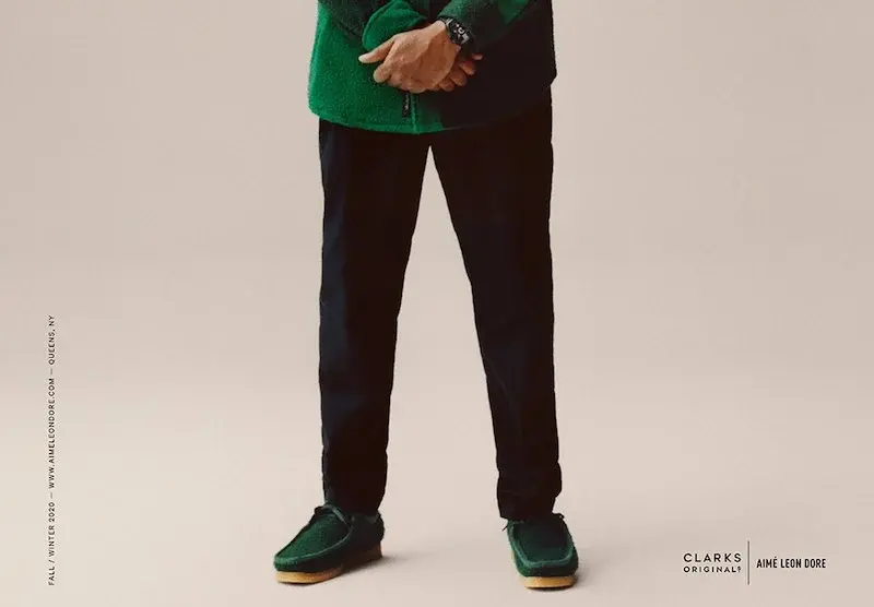 Alternative view of Giày Clarks x Aime Leon Dore Wallabee Casentino Wool 'Dark Green' 261-60880