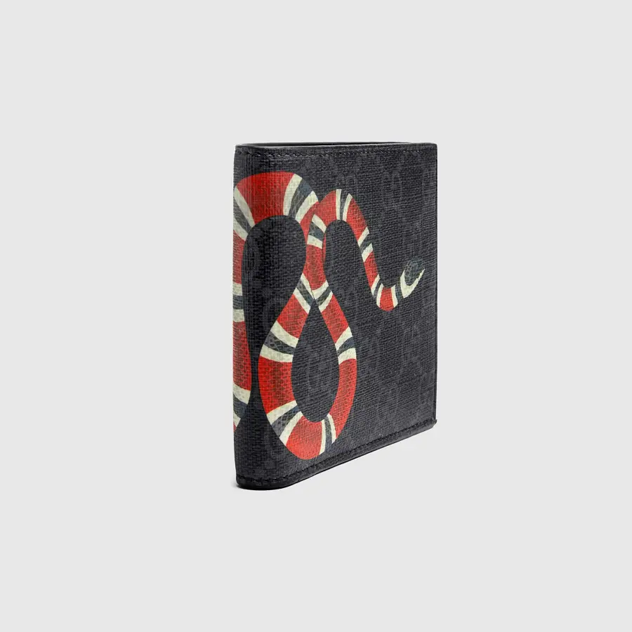 Alternative view of Ví Gucci Kingsnake Print GG Supreme Wallet 'Black Grey' 451268-K551N-1058
