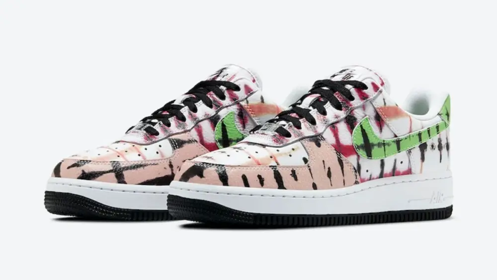 Alternative view of Giày Nike Air Force 1 'Black Tie Dye' CW1267-101