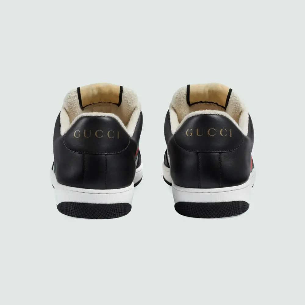 Giày Gucci Screener Sneaker Leather 'Black White' 546163-AAA4S-1061 - Ảnh 3