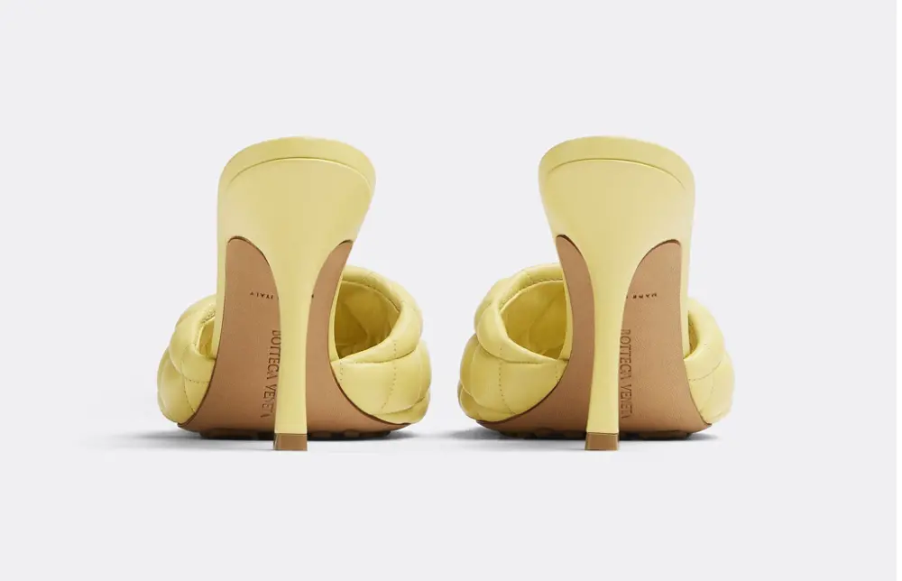 Giày Cao Gót Bottega Veneta Padded Mule 'Lemonade' 592015VBRR07411 - Ảnh 4
