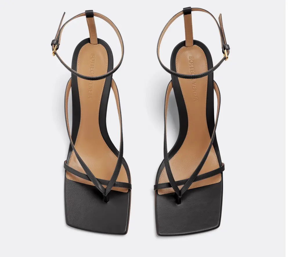 Giày Cao Gót Bottega Veneta Stretch Strap Sandal 'Nero' 608835VBSF01000 - Ảnh 5