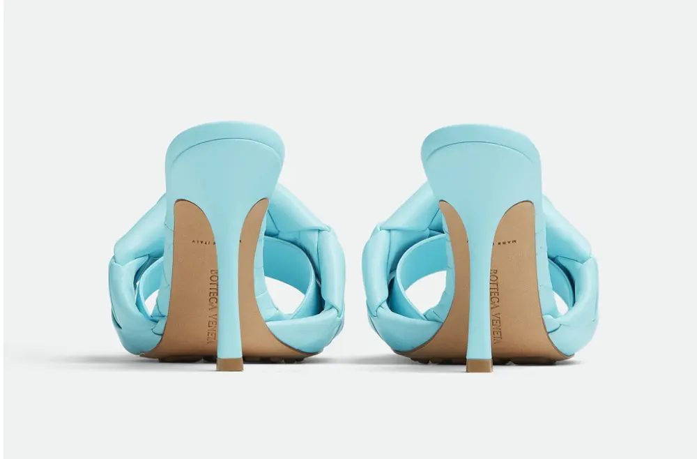 Giày Cao Gót Bottega Veneta Lido Mule 'Pale Blue' 608854VBSS04545 - Ảnh 4