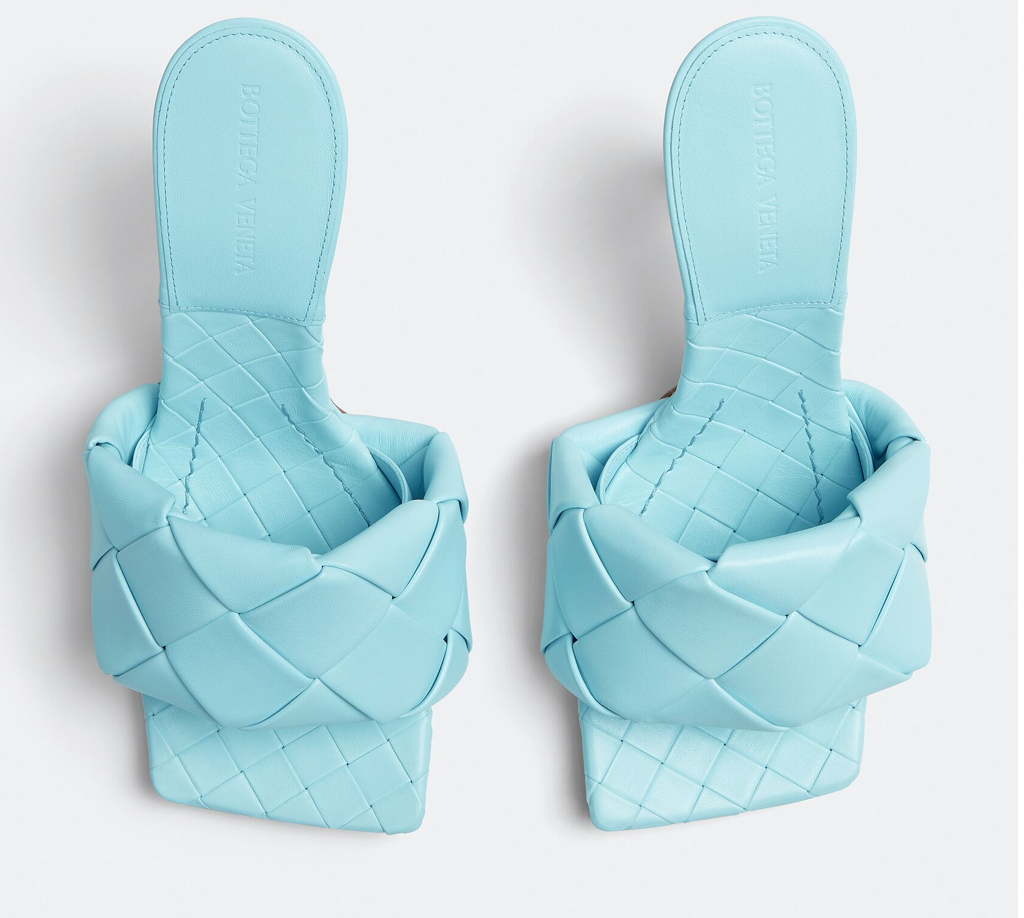 Giày Cao Gót Bottega Veneta Lido Mule 'Pale Blue' 608854VBSS04545 - Ảnh 5