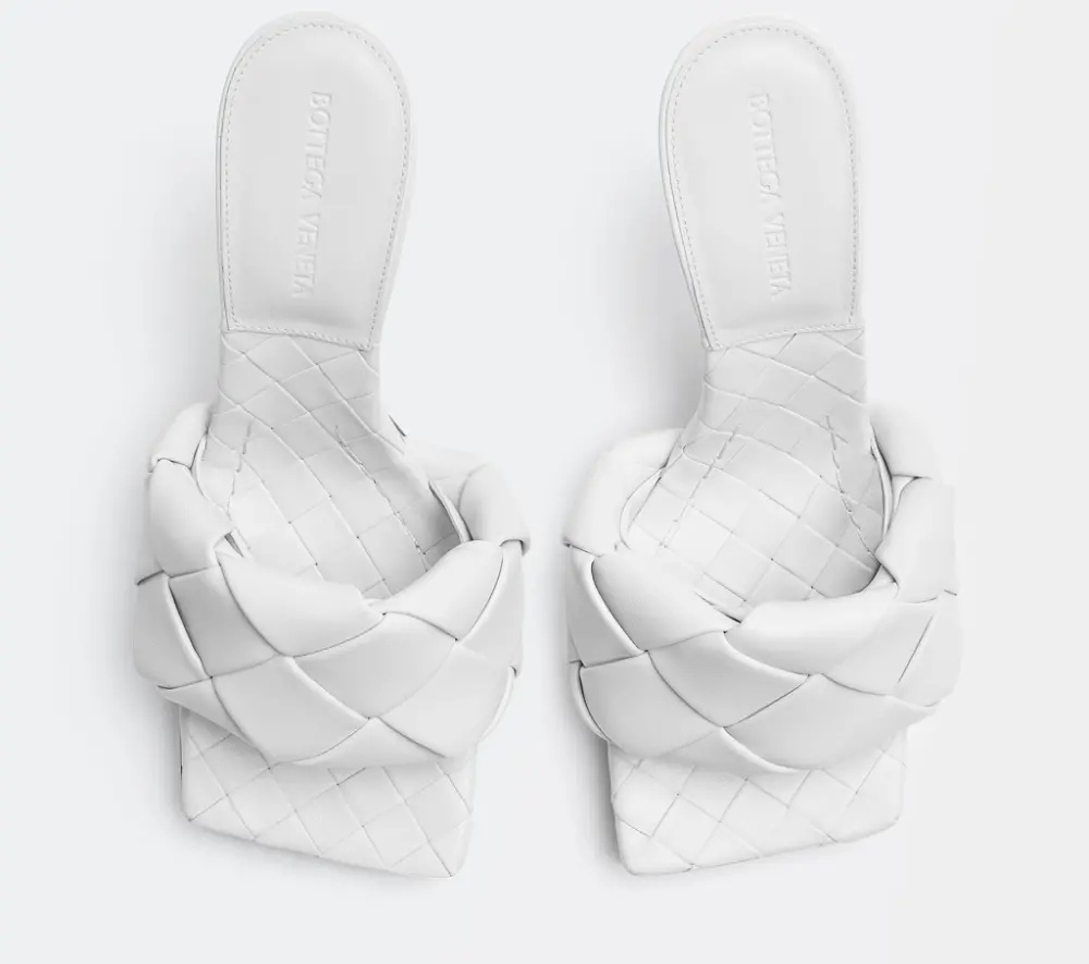 Giày Cao Gót Bottega Veneta Lido Mule 'Optic White' 608854VBSS09122 - Ảnh 3