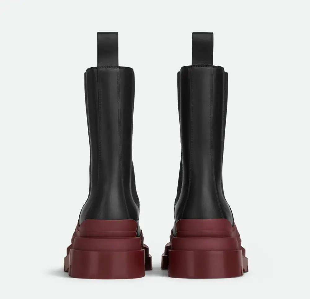 Giày Bottega Veneta Tire Chelsea Boot 'Black Cherry' 630284VBS501507 - Ảnh 3