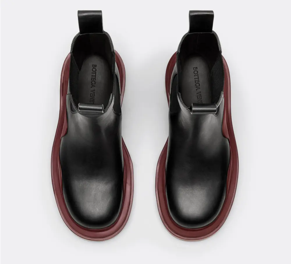 Alternative view of Giày Bottega Veneta Tire Chelsea Boot 'Black Cherry' 630284VBS501507