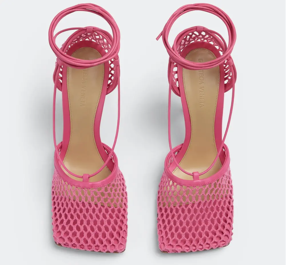 Giày Cao Gót Bottega Veneta Lace-Up Sandal 'Azelea' 651388VBSD35963 - Ảnh 2