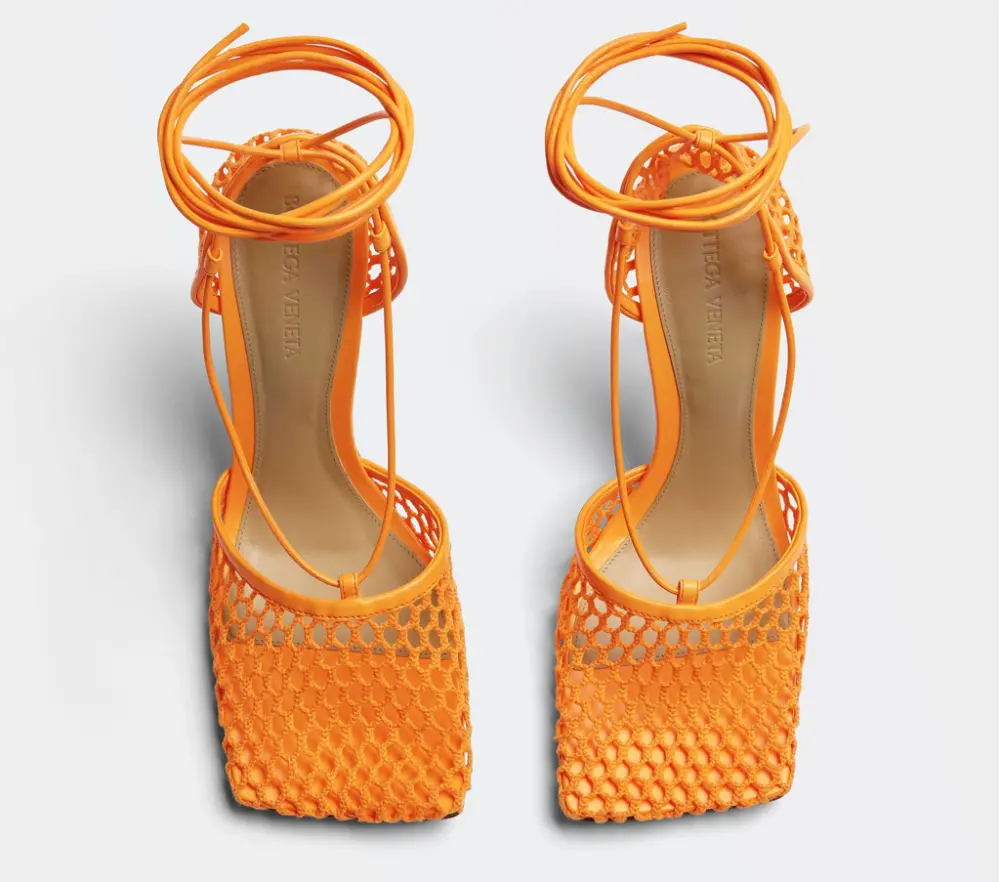 Giày Cao Gót Bottega Veneta Sandal 'Tangerine' 651388VBSD37593 - Ảnh 2