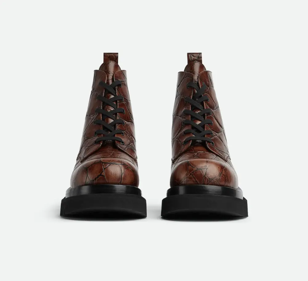 Giày Bottega Veneta Lug Lace-Up Ankle Boot 'Twig' 730224V2LS02501 - Ảnh 3