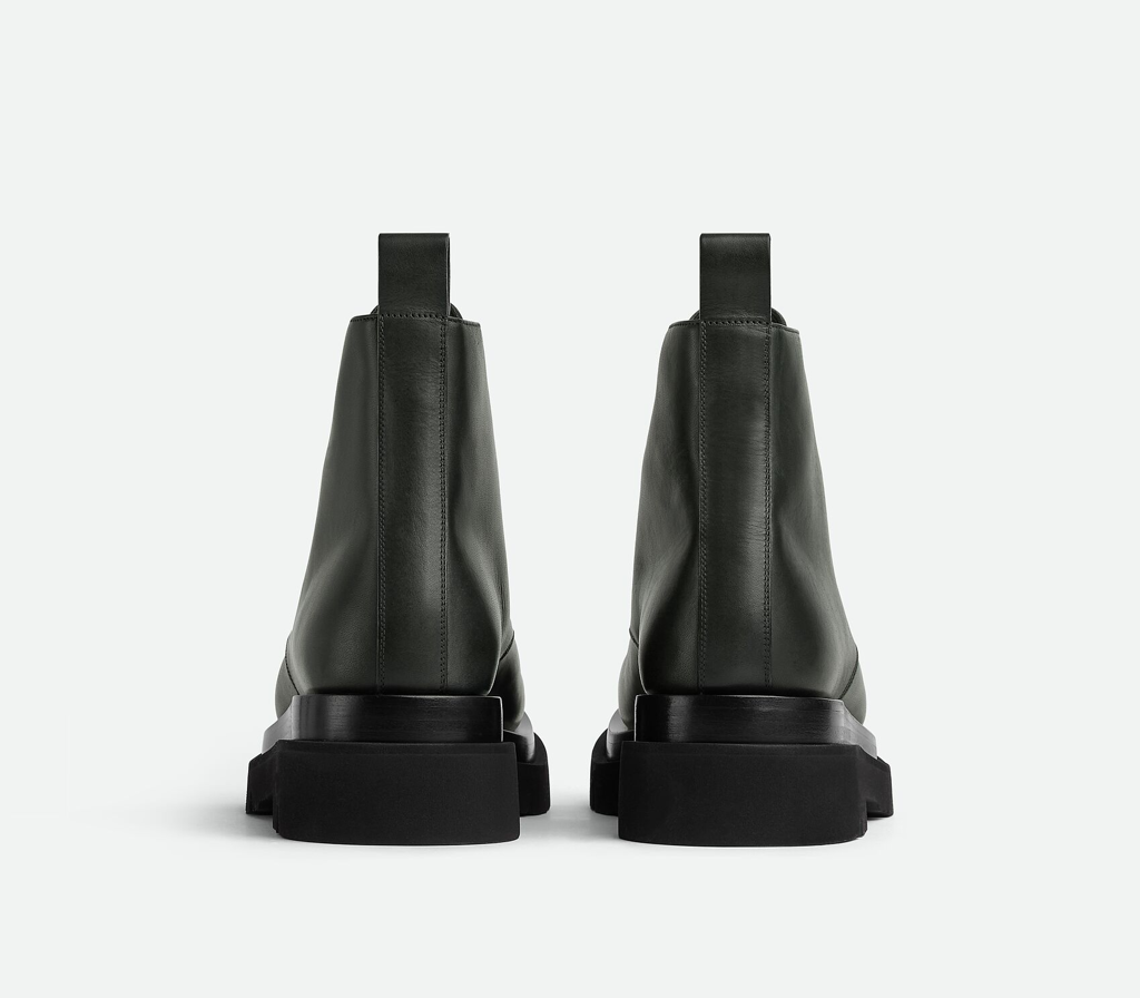 Giày Bottega Veneta Lug Lace-Up Ankle Boot 'Bottle Green' 730224VBS503381 - Ảnh 4