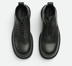 Alternative view of Giày Bottega Veneta Lug Lace-Up Ankle Boot 'Bottle Green' 730224VBS503381