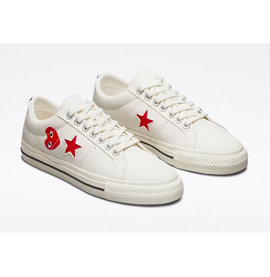 Alternative view of Giày Converse One Star Ox Comme des Garcons PLAY 'White' A01792C