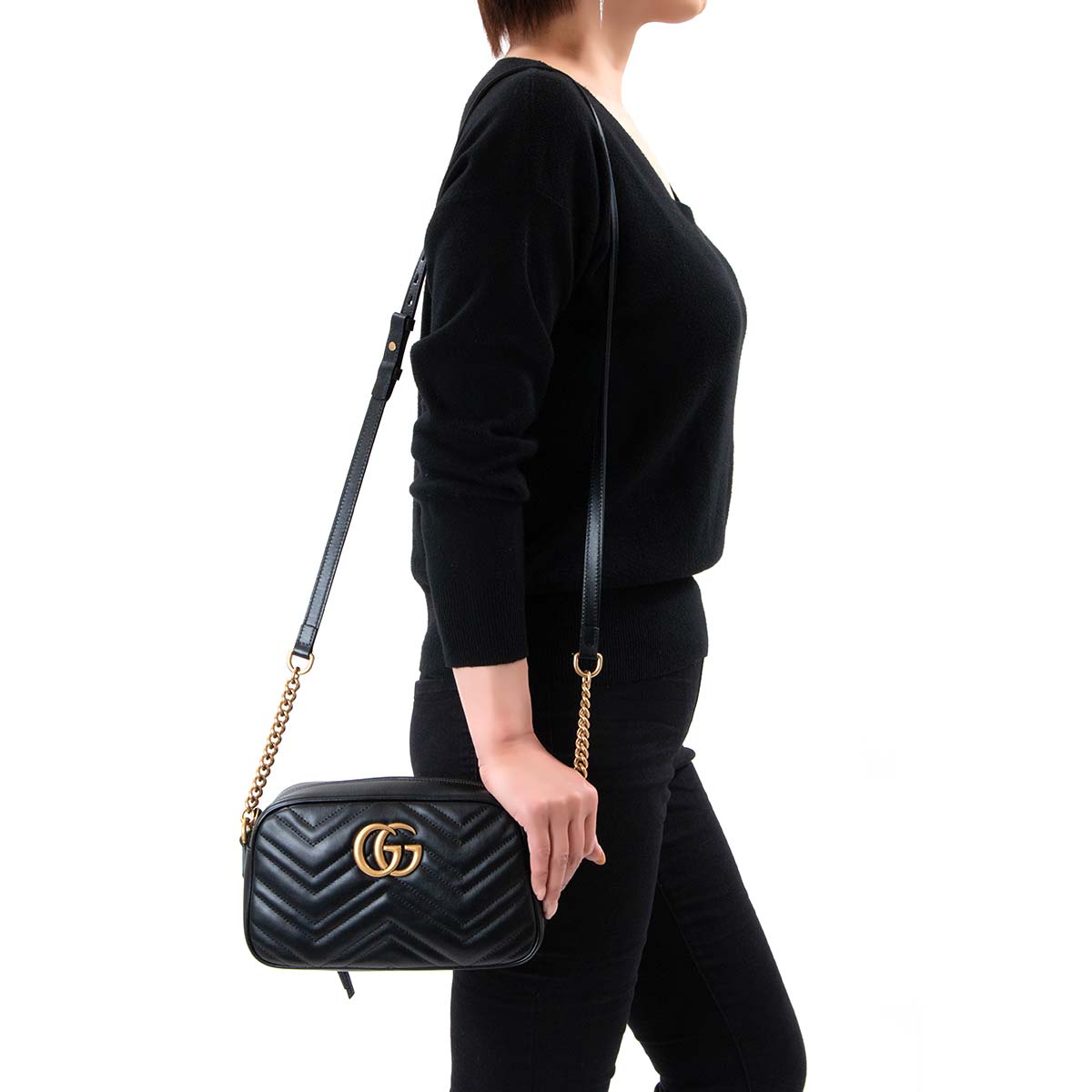 Túi Gucci GG Marmont Small Matelassé Shoulder Bag 447632 DTD1T - Ảnh 5
