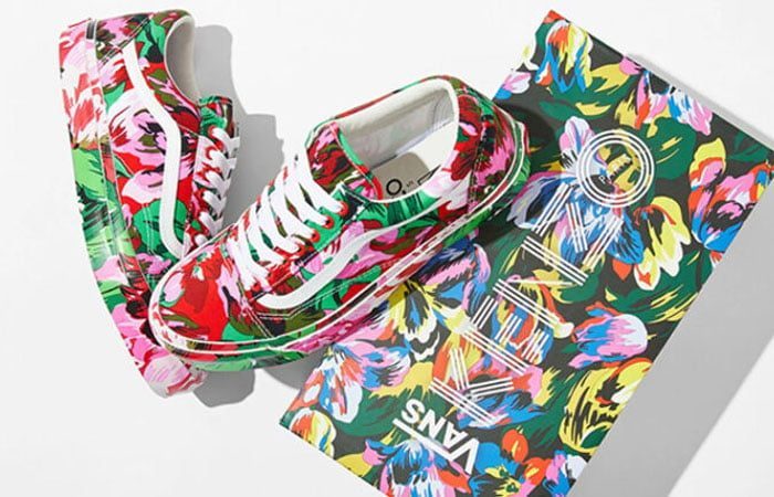 Giày Kenzo x Vans OG Old Skool LX "Floral Red" VN0A4P3X02G - Ảnh 5
