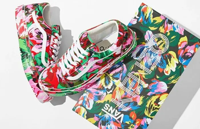 Giày Kenzo x Vans OG Old Skool LX "Floral Red" VN0A4P3X02G - Ảnh 5