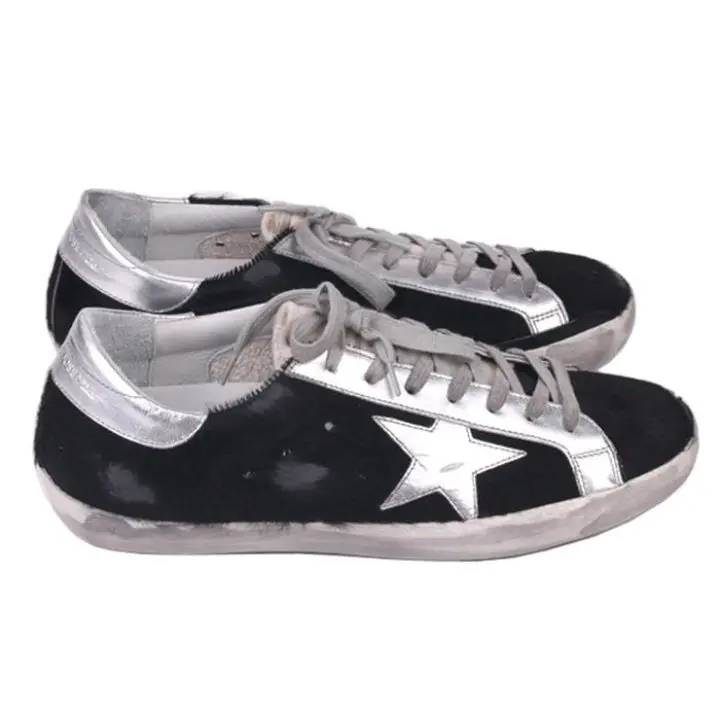 Giày Golden Goose Super Star Black Silver GARMS590-E59 - Ảnh 3