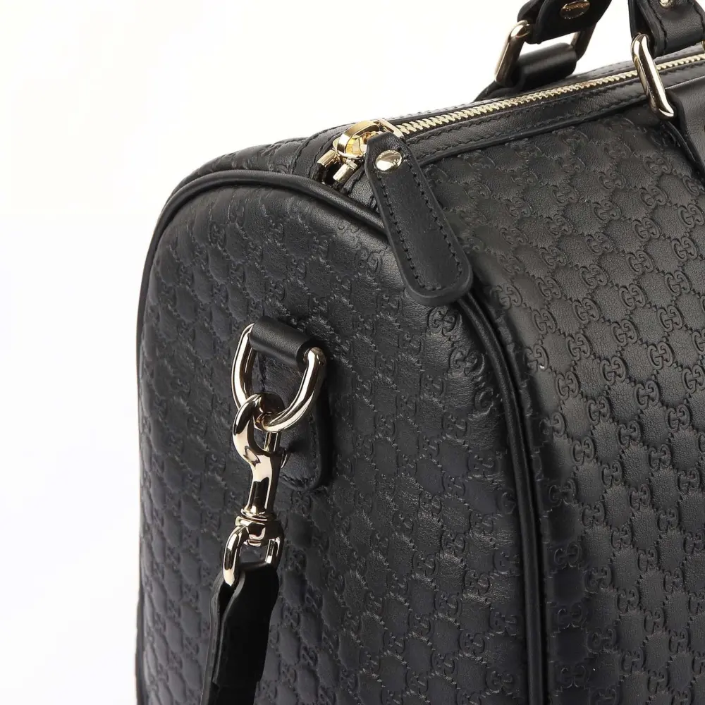 Túi Gucci Shima Leather Boston Bag 449646 BMJ1G 1000 - Ảnh 5