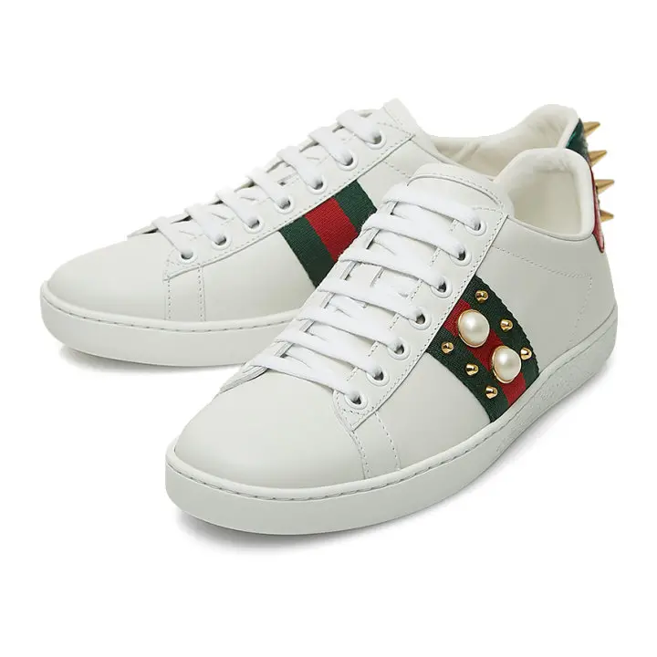 Giày Gucci Wmns Ace Studded 'White' 431887-A38G0-9064 - Ảnh 4