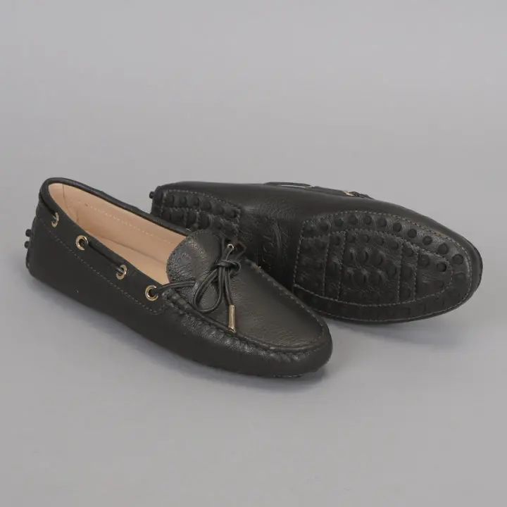 Giày Tod’s Wmns Black Leather Driving Loafer XXW0FW05030RMMB400 - Ảnh 5