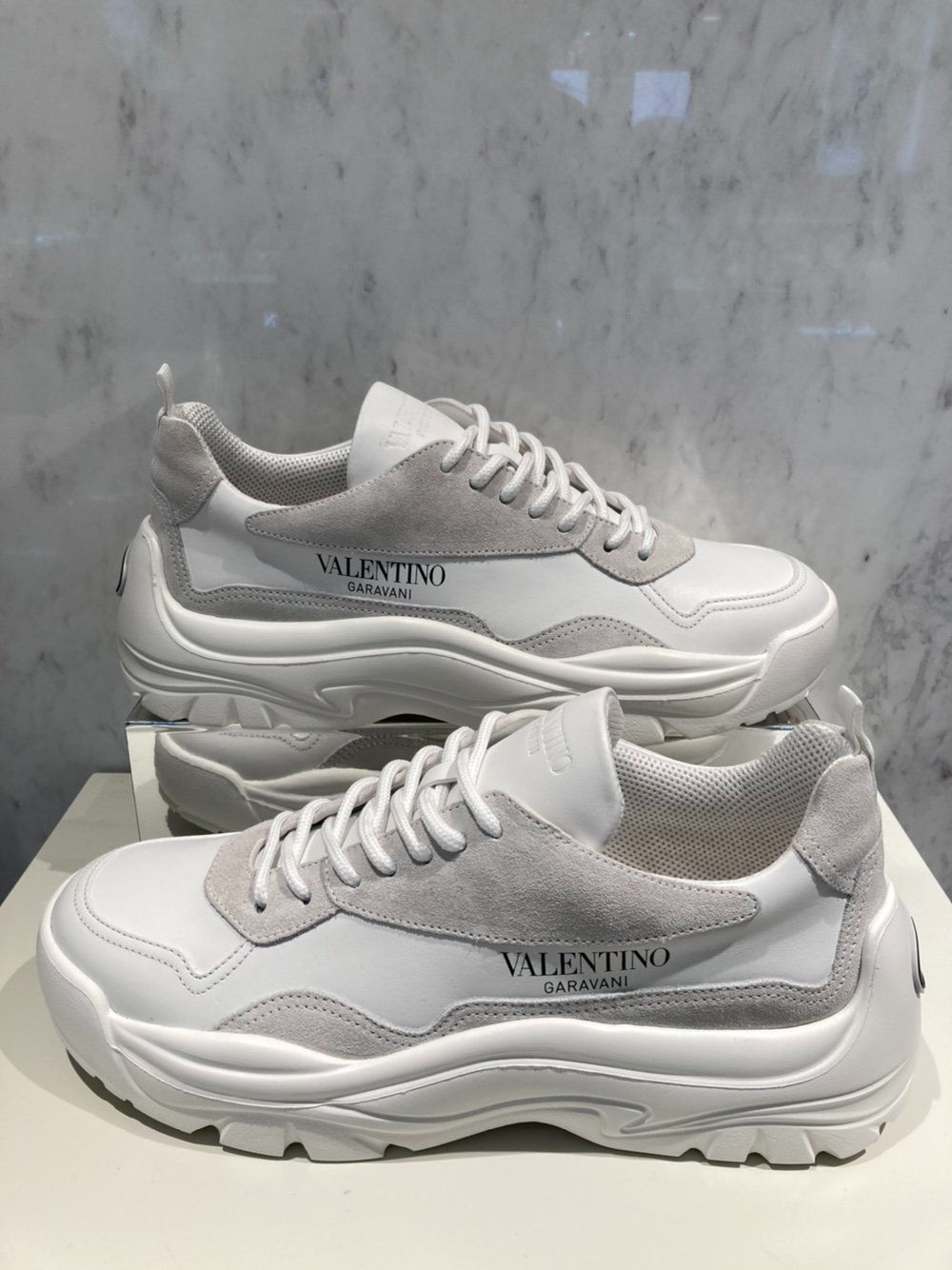 Giày Valentino Gumboy Calfskin Sneaker White (21SS) VY2S0B17VRN0BO - Ảnh 5