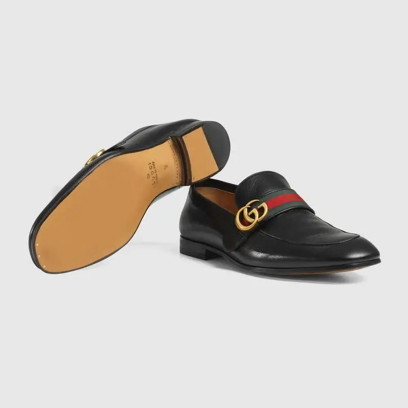 Giày Gucci Men's Leather Loafers Moccasins Quentin 428609-D3VN0-2156 - Ảnh 4