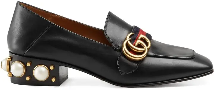 Giày Gucci Pulsestud Women's Mid Heel Loafers 423559 DKHC0 1061