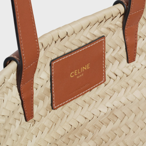 Alternative view of Túi Celine Medium Triomphe Classic Panier Palm Leaves 'Tan' 192622EFA-04LU