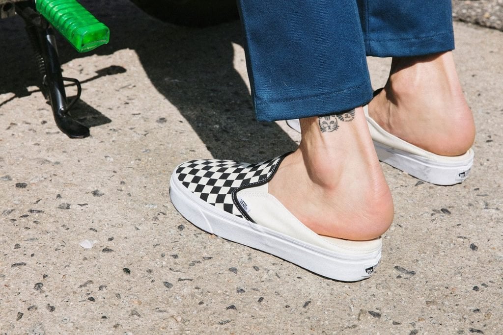 Giày Vans CheckerBoard Mule Slip-On VN004KTEO1 - Ảnh 2