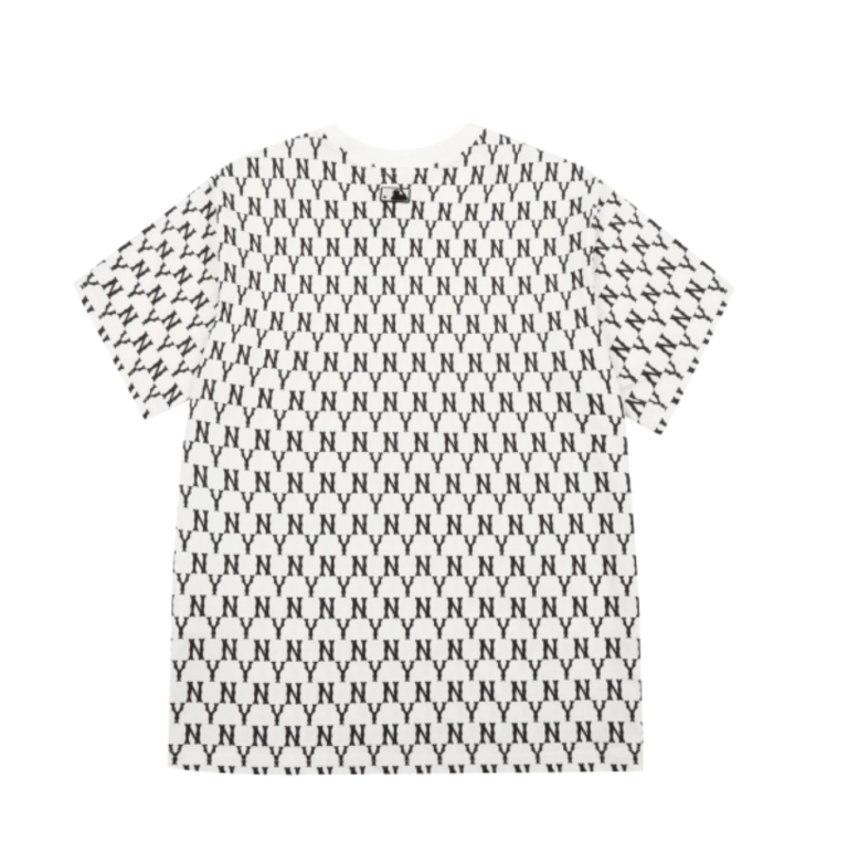 Áo MLB Monogram All Over Over Fit Short Sleeve White 31TSM1131-50B - Ảnh 4