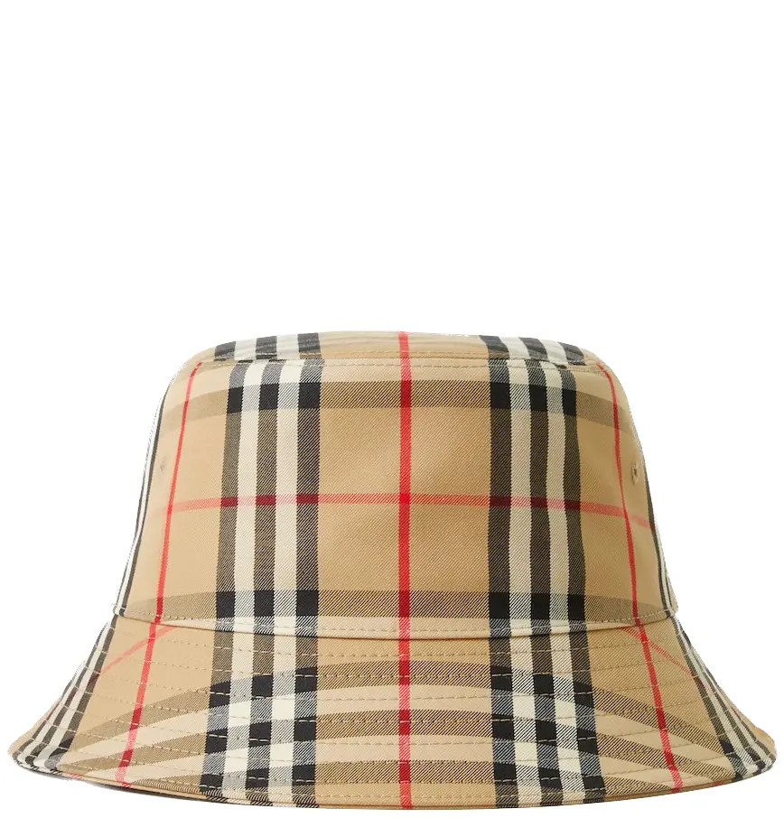 Mũ Burberry Vintage Check Cotton Blend Bucket Hat 'Beige' 80269271 - Ảnh 4